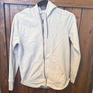 Toad&Co Cream Zip Up Hoodie, Cream, Size XS